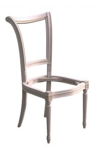 Arredamento Classico in Stile mobili artigianali sedia alta legno fusto grezzo